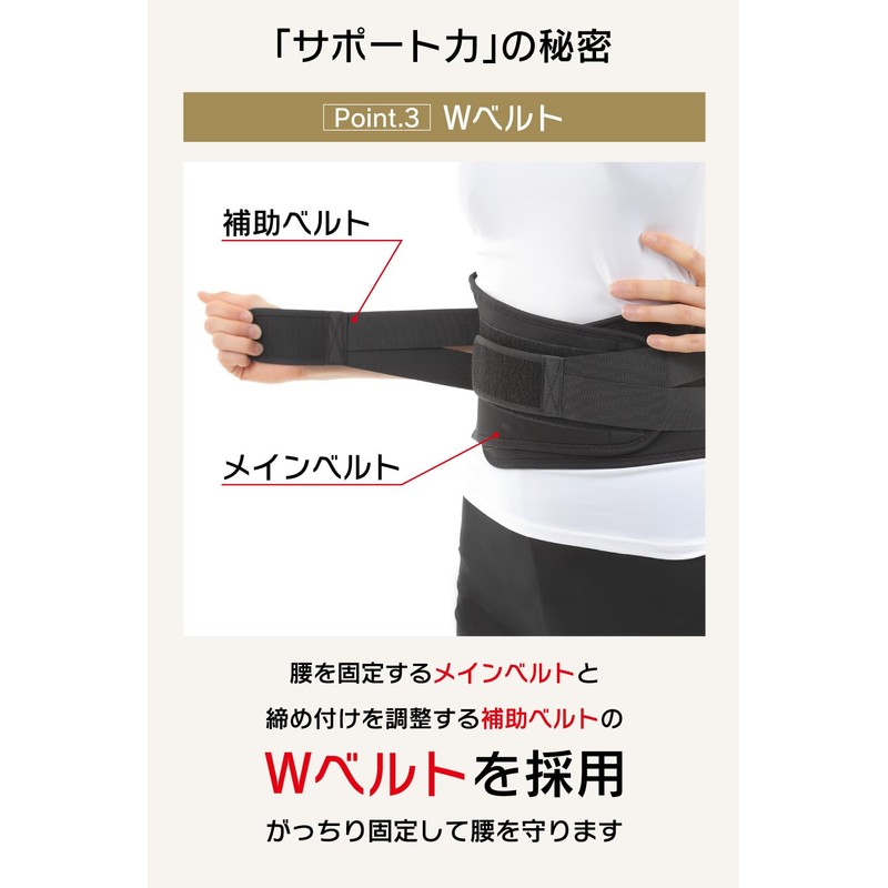 柔道整復師が考えた 腰ベルト 通気性 サポートベルト 腰 コルセット 男女兼用 (LL（メッシュタイプ）)