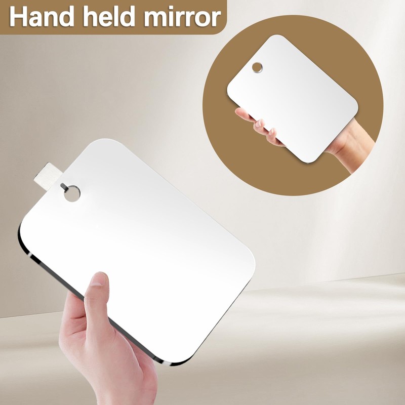 2 Pack Shower Mirror for Shaving, Medium 8 x 6