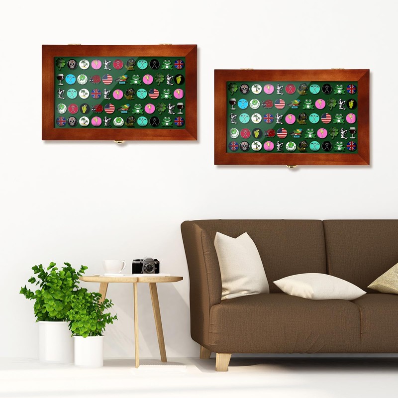 Silipull 40 Golf Ball Marker Display Case Full Magnetic Backing