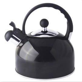 Yajad Hogar Tetera Silbadora Negra De 2.5 Acero Inoxidable Induccion