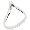Sovats Women's Chevron Thumb Ring, Sterling Silver, No Gemstone