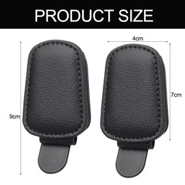 JUGUTA 2 Stück Brillenhalter Für Auto Sonnenblende, Brillenhalter Für Auto, Sonnenbrillenhalter Auto, Magnetische Auto Visier Brillenhalter,Sonnenbrillen Halterung/Ticket-Kartenclip