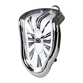 Reloj de fundición Salvador Dalí Reloj de mesa silencioso para oficina, decoración rústica del hogar, relojes vintage, funciona con pilas, manto de piano, reloj surrealismo de pared