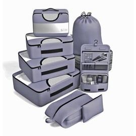 Veken 8 Set Packing Cubes for Suitcases, Travel Bag Organizers for Carry on Luggage, Suitcase Organizer Bags Set for Travel Essentials Travel Accessories in 4 Sizes(Extra Large, Large, Medium, Small)