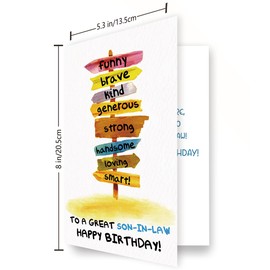Mcduldul Son in Law Birthday Card | Birthday Card for Him Men | Happy Birthday to A Great Son-in-Law