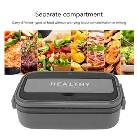Zerodis Leakproof and Micro Safe Bento Lunch Box 316 Stainless Steel 700ml Capacity Enjoy Hot or Cold Meals Anywhere Ideal for School and Office (Gray)