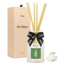 Room Diffuser, MitFlor Cedar Cypress Reed Diffuser Set with Natural Rattan Sticks, Refreshing & Clean Scents for Home Fragrance and Décor, for Living Room, Bedroom, Bathroom, and More-3.4 fl oz