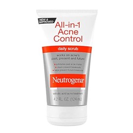 Neutrogena Exfoliante facial diario todo en 1 para exfoliar y tratar el acné, tratamiento de acné con ácido salicílico, 4.2 onzas líquidas