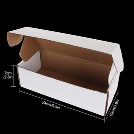 20 Pack 500 Count Trading Card Storage Box Corrugated Cardboard Baseball Card Box For Shipping, Hockey Cards Hobby Box Cardboard Sleeves For Cards, Sports Card Storage Boxes White 10x4x2.7 Inches