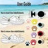 Tandarui 20 Pack paw Print Charms, Decoration Pins Pack for