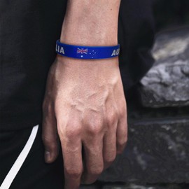 Evankin Forest Country Flag Unisex Silicone Bracelet Rubber Sports Fashion Wristband(Australia,one size)