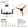 Mecuss 16 inch Semi Flush Mount Ceiling Light: 3-Light Black