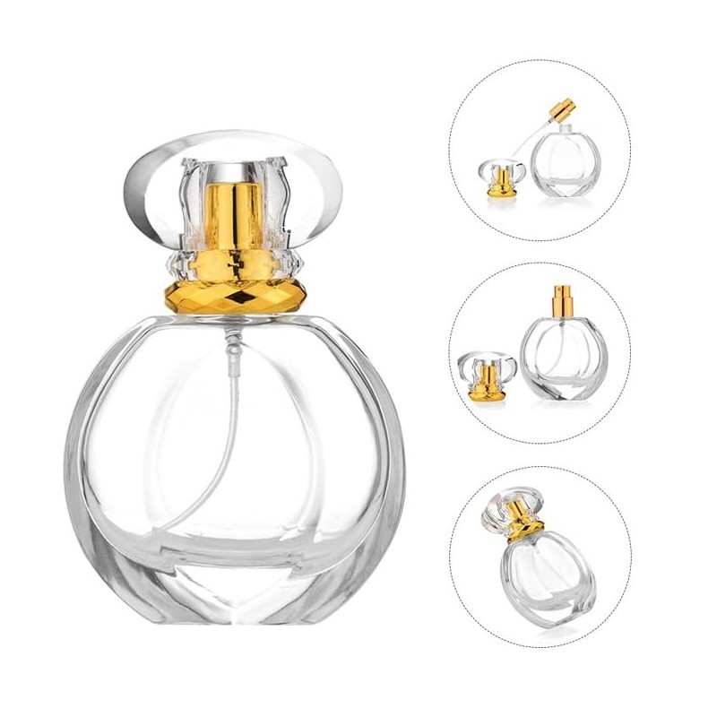 SCOLAND 50ML Glass Refillable Perfume Spray Bottle Empty Liquid Perfume