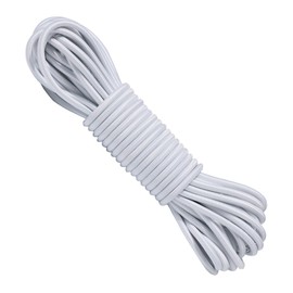 BYZANDQI Rubber Rope Expander Rope 5 mm 10 m White - Tarpaulin Rope Tension Rope Rubber Line for Trailer Tarpaulin Tents Net Banner (White, 5 mm x 10 m)