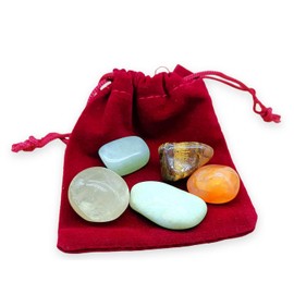 TENET CRIGEMA Set of Cut Natural Stones for Crystal Therapy (20-25 mm)), 20-25 mm, Stone, Mix, Stone, Mix