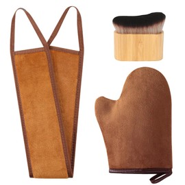 TOEECY Eincremehilfe Für Rücken Premium Selbstbräuner Handschuh Set Mit Bräunungshandschuh Und Rücken Eincremehilfe Für Perfekte Bräune