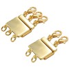 Magnetic Jewelry Clasps, 2 Pcs Gold Layered Necklace Clasps for
