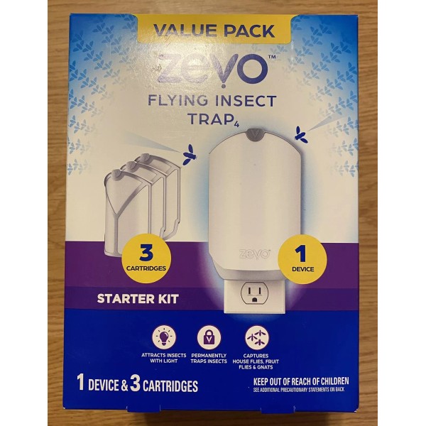Zevo Value Pack Flying Insect Trap 1 Device & 3