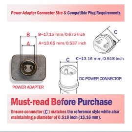 TYBEEU 24V LED Christmas Tree & Strip Light Adapter – Class 2 Power Supply (JT-DC240V0250-C), UL Listed for US Standards. Designed for 24V Output Devices. See Details for More Compatible Models.