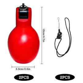 GKZB Hand Whistle, Sports Whistle, 2 Pieces, Referee Whistle, Hand Whistle, Coach, Hand Squeeze Whistles for Trainers, Referees, Sports Teachers, Dog Trainer