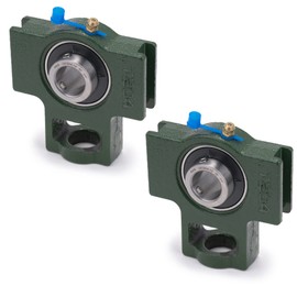 XIKE 2 Pcs UCT204-12 Bore 3/4" Pillow Block Take-Up Mounted Ball Bearings, Solid Cast Iron Base and Self Aligning Chrome Steel