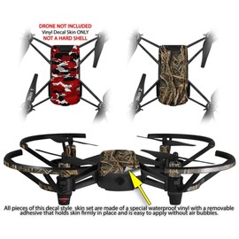 Skin Decal Wrap 2 Pack for DJI Ryze Tello Drone WraptorCamo Digital Camo Red Drone NOT Included