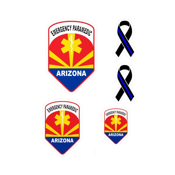 Printify AZ Paramedic Decal Set Satin Kiss-Cut 6" x 8"