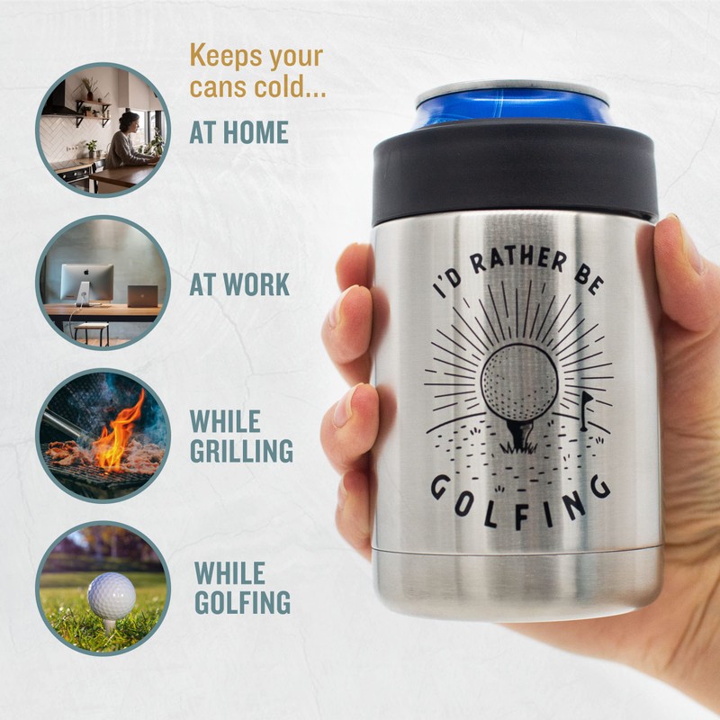 Magic Pine I'd Rather Be Golfing Insulated Stainless Steel Single