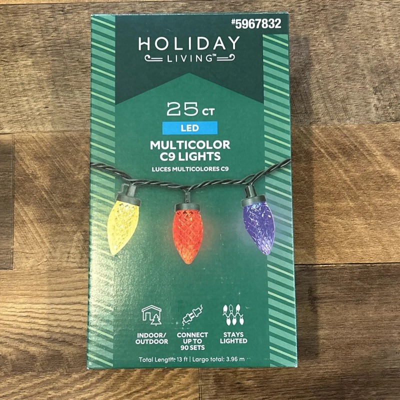 Holiday Living 6 X 25 Count LED Multicolor C9 Lights