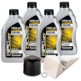 Tusk 4-Stroke Oil Change Kit Kawasaki KPO Semi-Synthetic Blend 10W-40