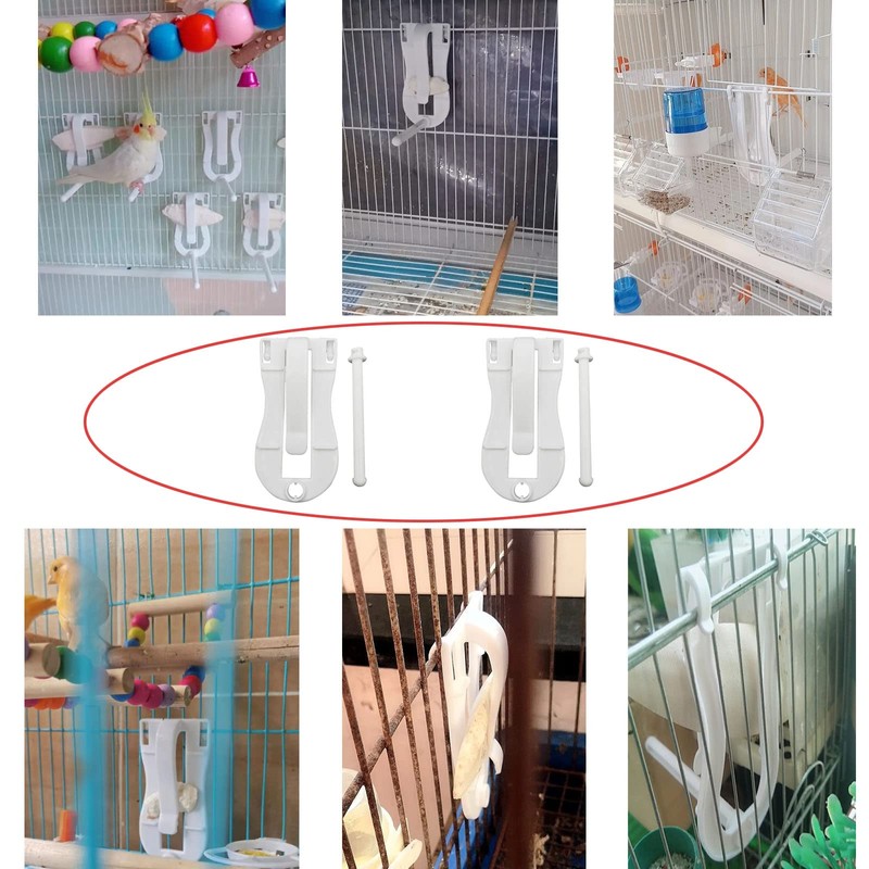NentMent 2 Pack Cuttlebone Holder for Birds Cage with Perches