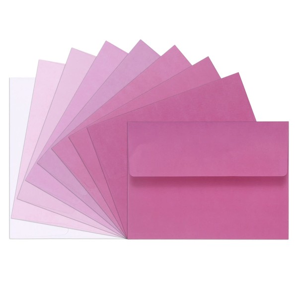 36-Pack Hot Pink 5x7 Envelopes Self Seal A7 Envelopes, Gradient