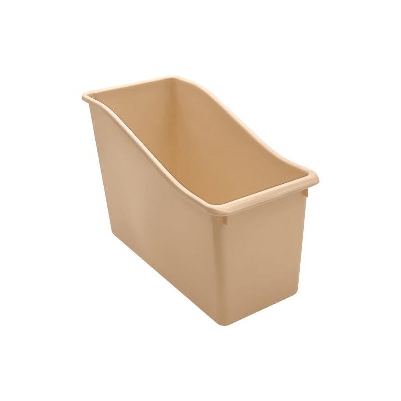 Teacher Created Resources Plastic Book Bin, Light Brown