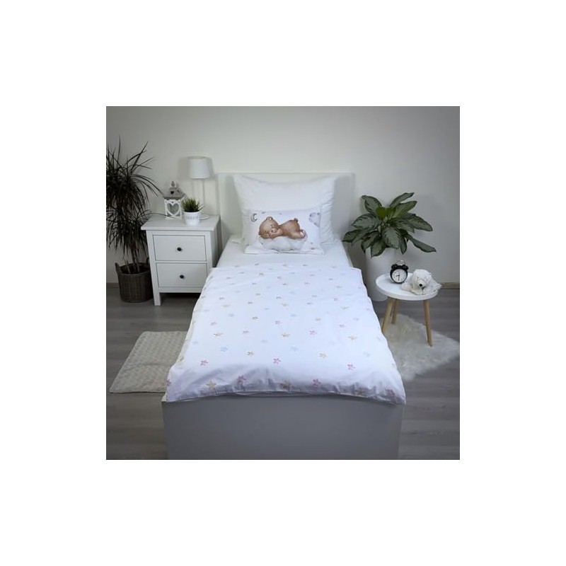 Jerry Fabrics Baby Bed Linen with Teddy on Cloud 100