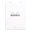 Rhodia Notepad, No16 A5, Lined - White, 6" x 8