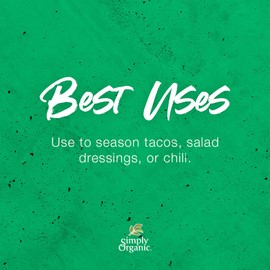 Simply Organic Spicy Taco Seasoning, Certified Organic, Gluten-Free | 1.13 oz