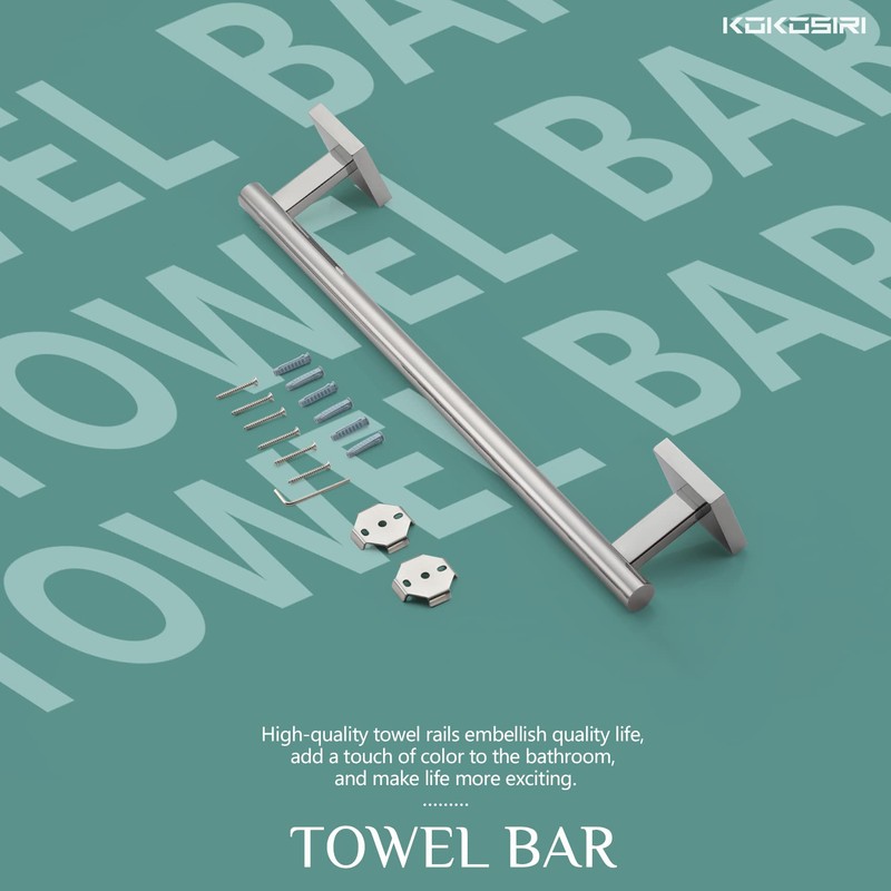 KOKOSIRI Hand Towel Bar 16 Inch Bathroom Towel Holder for