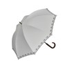 GENUINE UMBRELLA WORKS 桜骨の傘【レディース晴雨兼用長傘 UVカット率99%以上 遮光率99%以上】ローズ刺繍 47cmサクラ受骨/ショート手開き傘《UVブラックコーティング グラスファイバー骨》 (オフホワイト)