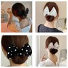 Hair Bun Roller Hair Band Set with Bow, 6 Pieces,