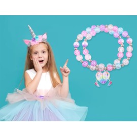 DOYYCA Friendship Bracelets Cute Magnetic Matching Unicorn Charm Beaded Best Friend Bracelet BFF Bracelets for 2 Girls Women (Unicorn)