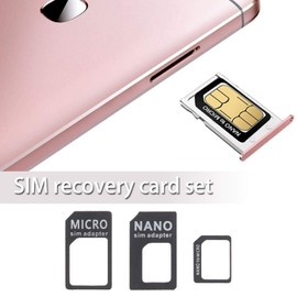 2 x SIM Card Adapter Storage Boxes, Micro Nano to Micro Standard Microphone Converter with Opening Pins