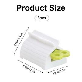 Tabanzhe 3pcs Toothpaste Tube Squeezer,Bathroom Toothpaste Tube Squeezer,Manual Toothpaste Squeezer,Toothpaste Clip Facial Wash Holder,Toothpaste Roller - Convenient for Your Life (Red/Blue/Green)