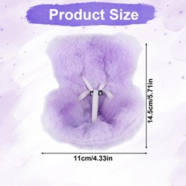 Puppen-Autositz, Plüsch-Sicherheitssitz mit Lüftungs-Clips für 17cm Puppen Stylisches Spielzeug-Sofa Auto-Deko für Fahrzeuge Wohnaccessoires Schreibtisch-Display (Lila)