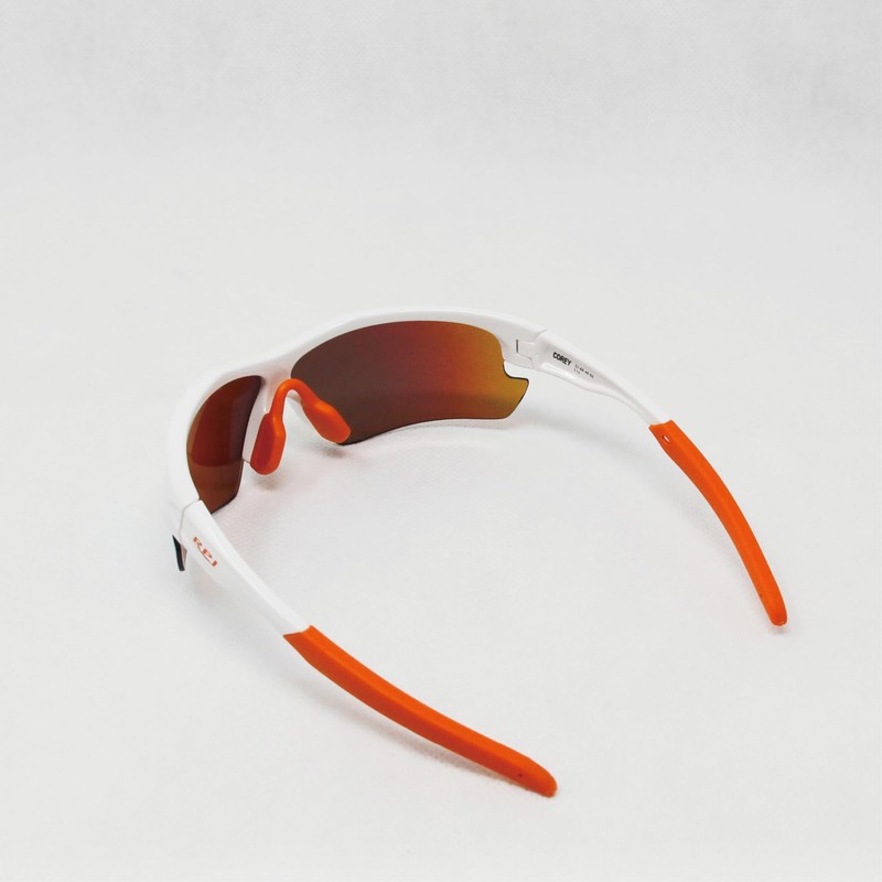 RUDYPROJECT RPJ COREY Sunglasses, White Shiny Frame/Multi Laser Orange Lens