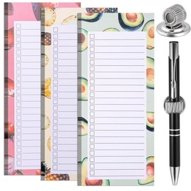 PetGlimmer 3 Stück Magnetische Notizblöcke mit 1 Magnetisch Stifthalter