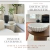 OAKOA Concrete Decorative Bowl - White Large Decorative Bowls for