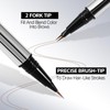 Apooliy Waterproof Eyebrow Pen, Dual-Ended 2 Forks Microblading Brow Pen