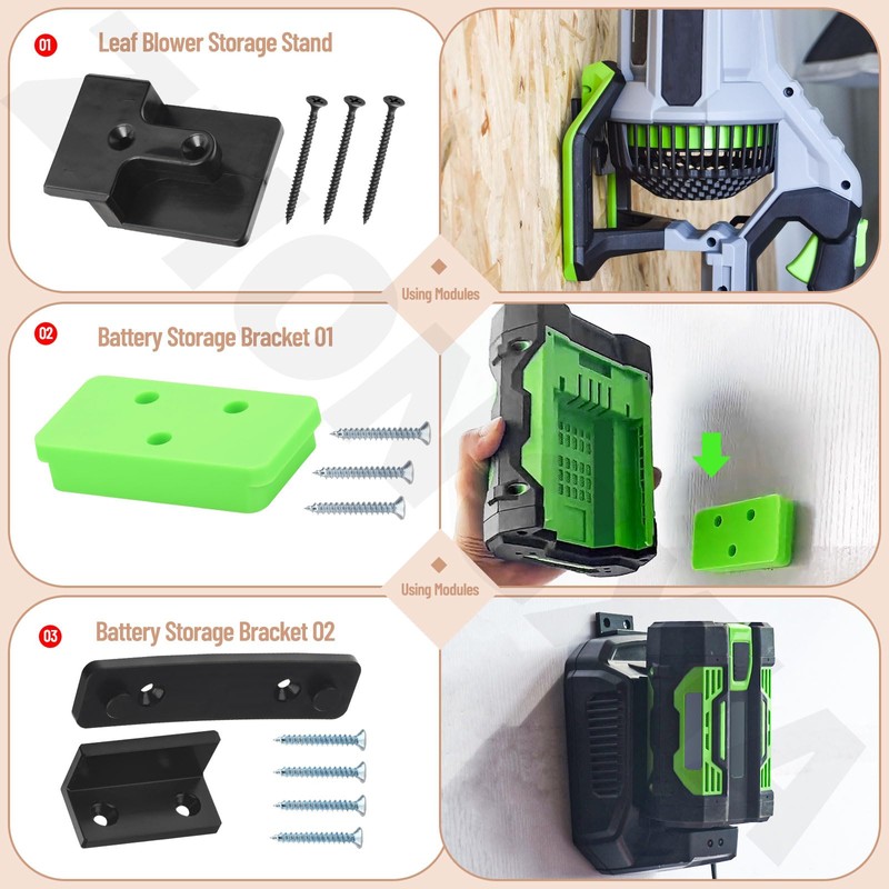 ZHONGXIA Charger Holders & Battery Holders & Leaf Blower Wall