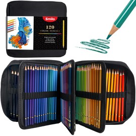 Smilo 120-Color Professional Colored Pencils Set - Soft Core Oil-Based for Drawing, Sketching, Shading & Blending - Vibrant Artist Pencils for Adults, Kids, Beginners - Ideal Art Gift