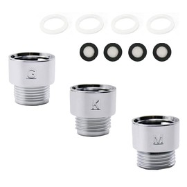 Shower Head Set of 3 Shower Hose Attachment Adapter Set Easy to Install Leak Proof Adapter for MYM KVK INAX Tokyo Gas Adapter Silver